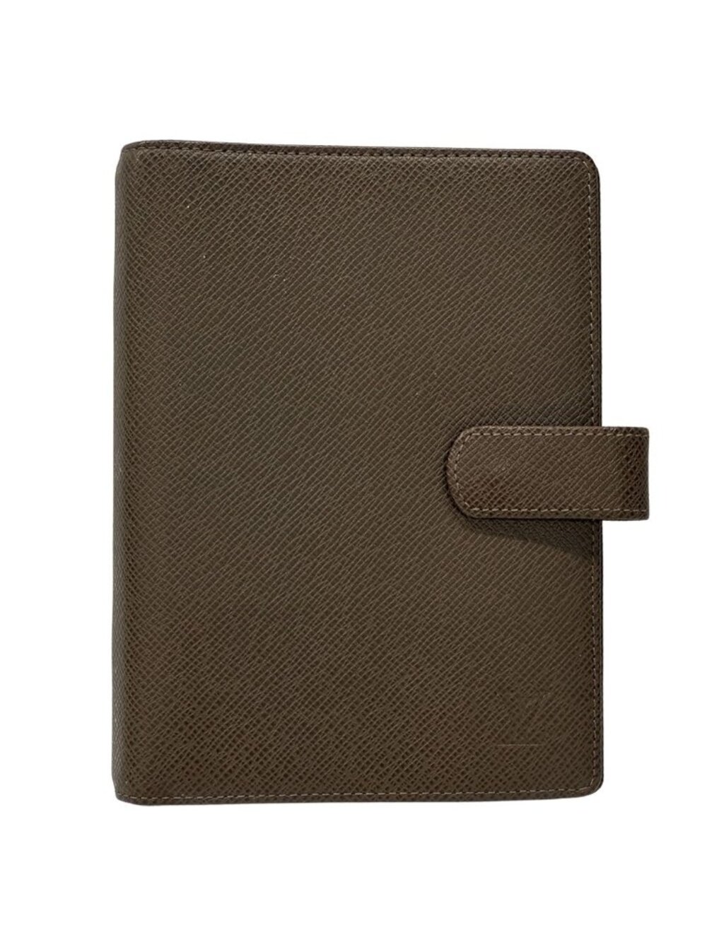 Louis Vuitton Notebook Cover Taiga Agenda MM Grizzly Brown Simple